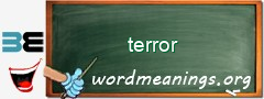 WordMeaning blackboard for terror